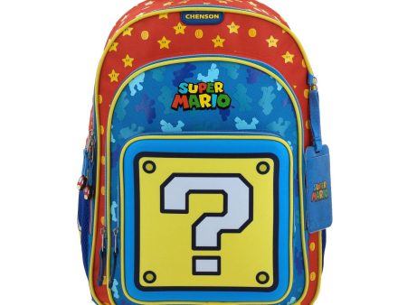 Mochila Grande Para Niño Chenson Mario Bros Azul Myst Fashion