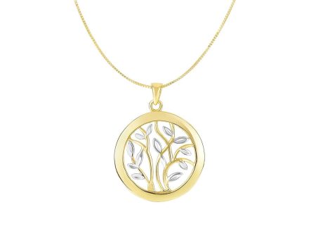 14KT Yellow Gold 18-inch Tree of Life Pendant Online Sale