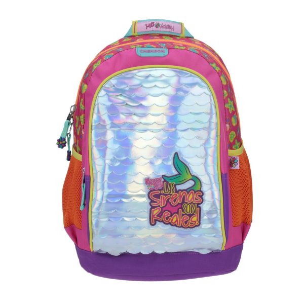 Mochila grande Rosa HAPPY GIRL Hot on Sale