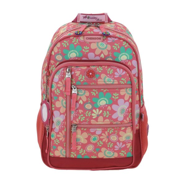 Mochila Grande Rosa Para Niña Happy Girl By Chenson Floris Online Hot Sale