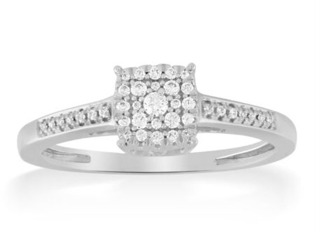 1 7 CTW Diamond Engagement Ring in 10KT White Gold Discount