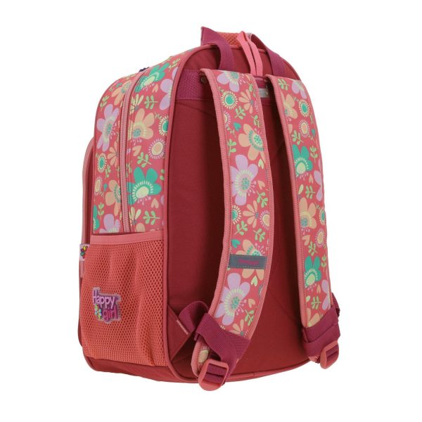 Mochila Grande Rosa Para Niña Happy Girl By Chenson Floris Online Hot Sale