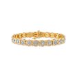 1 4 CTW Diamond 7-inch Bracelet in Gold Plated Sterling Silver Online now