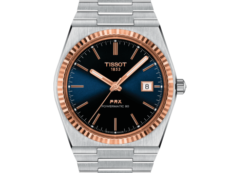 Tissot Prx Powermatic 80 Steel & 18K Gold Bezel T931.407.41.041.00 on Sale