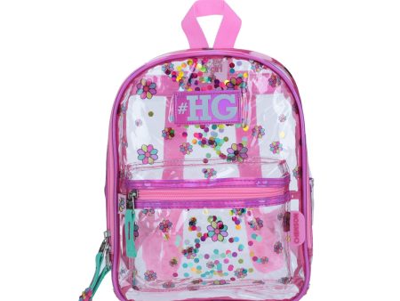 Mini-backpack flores transparente Discount