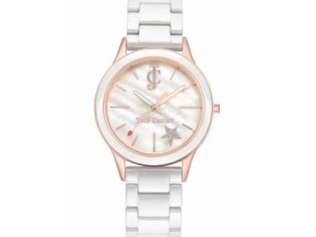 Juicy Couture with 38X38 MM Round Dial Ceramic Watch Band Watch Band; JC-1048WTRG For Sale