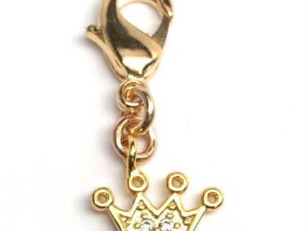 14KT Yellow Gold Plated Sterling Silver and Cubic Zirconia Charm on Sale