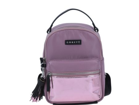 Mini Backpack Iridiscente Gorett Rosa Fashion