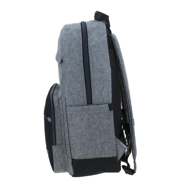 Mochila Grande Gris 1818 Universidad Nerfresa Unisex Porta Laptop De Hasta 15 . Cheap