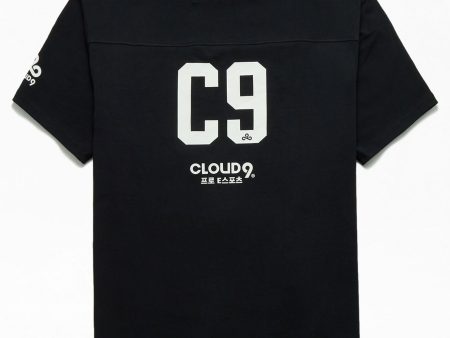 Cloud9 x PacSun Football Short Sleeve Tee. Black For Cheap