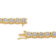 1 4 CTW Diamond 7-inch Bracelet in Gold Plated Sterling Silver Online now