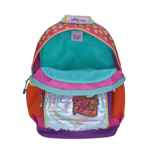 Mochila grande Rosa HAPPY GIRL Hot on Sale