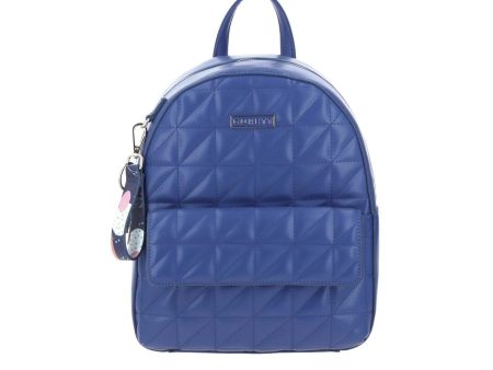 Mochila Para Mujer Azul Gorett Loren Con Capitonado y Llavero Discount