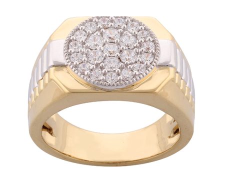 1 CTW Diamond Rolex-look Ring in 10KT White and Yellow Gold Online Sale