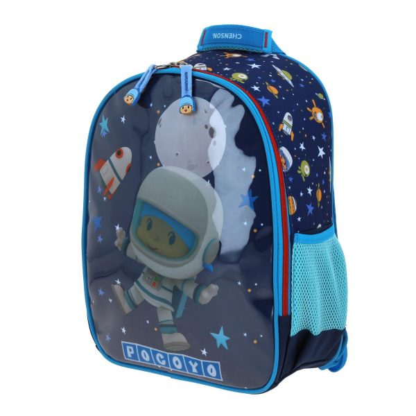 Mochila Mediana Azul Para Niño Pocoyo Chenson Aut Fashion